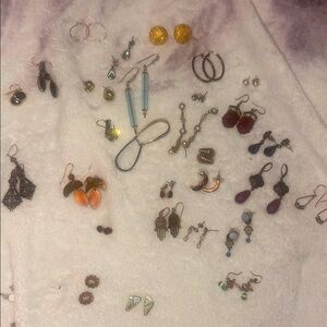 Elegant Multi-Color Earring Set of 27 Pairs